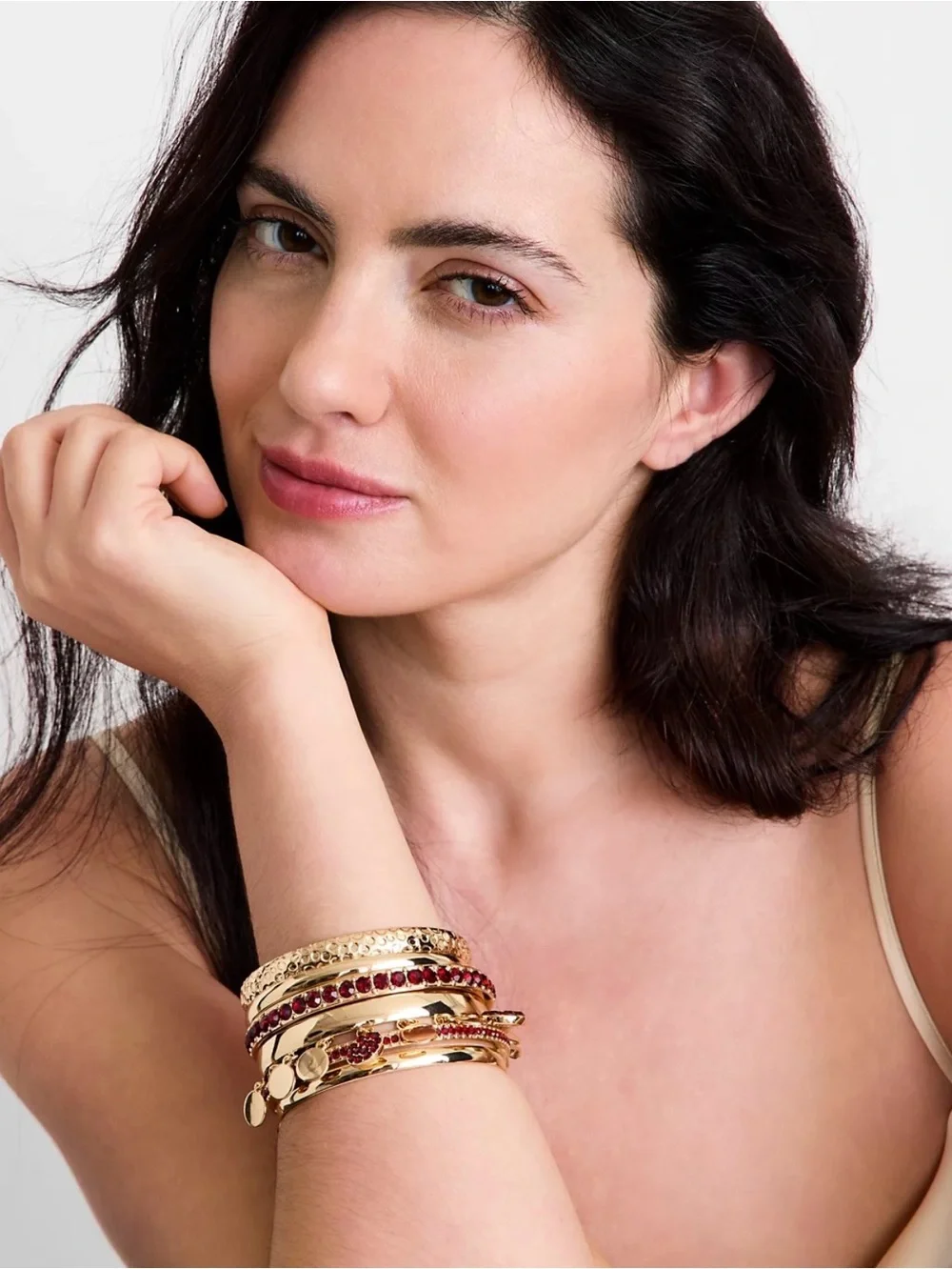 I.N.C International Concepts Gold-Tone 6-Pc. Set Crystal Bangle Bracelets